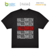 Polera Letras Halloween B&C #E220 Oversized premium  100 % Algodón 220 g/m²